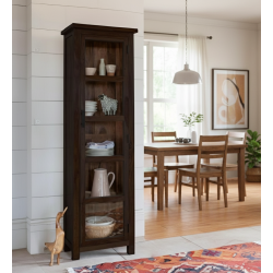 Baltimore Kitchen Cabinet Tall in Walnut Finish