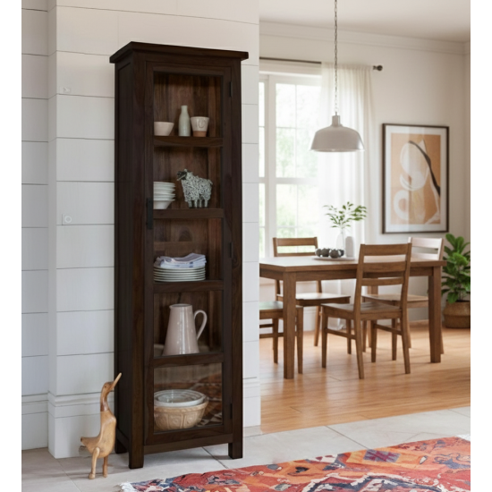 Baltimore Kitchen Cabinet Tall in Walnut Finish