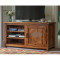 Columbus Wide Screen Tv unit with cabinet in honey finish