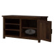 Columbus Wide Screen Tv unit with cabinet in Walnut finish