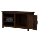 Columbus Wide Screen Tv unit with cabinet in Walnut finish