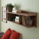 Sheesham Wood Open Storage Wall Shelf (Honey)