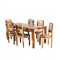 Sheesham Wood 6 Seater Dining Set  (Natural Finish)