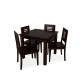 Sheesham Wood 4 Seater Dining Set  (Walnut Finish)