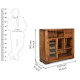 Storage Bar Cabinet (Honey Finish)