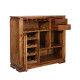 Storage Bar Cabinet (Honey Finish)