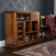 Storage Bar Cabinet (Honey Finish)