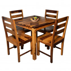 Angel's Four Seater Sheesham Wood Dining Set (Honey Finish)