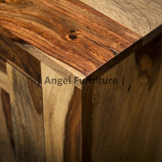 Angel Furniture Ajmeri Solid Sheesham Wood Sideboard Teak Finish, with Drawer and Cabinet Storage