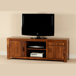 Angel Furniture Wide Screen Solid Sheesham Wood TV Unit | Entertainment Unit