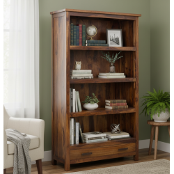 Odesa Bookshelf Large Full-Size Honey Finish