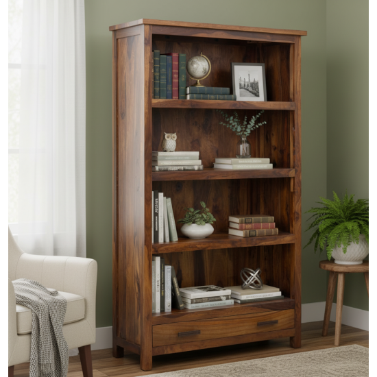 Odesa Bookshelf Large Full-Size Honey Finish