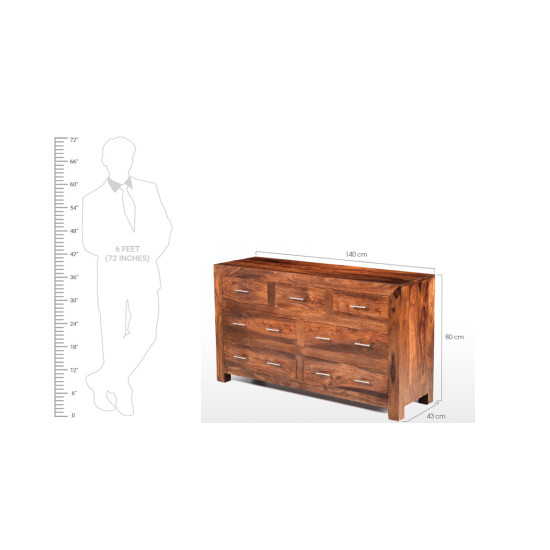 Cuba Sheesham Wood Chest of Drawer 