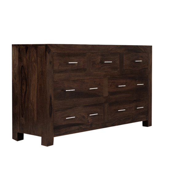 Cuba Sheesham Wood Chest of Drawer Walnut