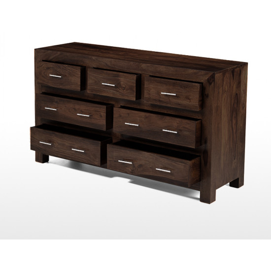 Cuba Sheesham Wood Chest of Drawer Walnut