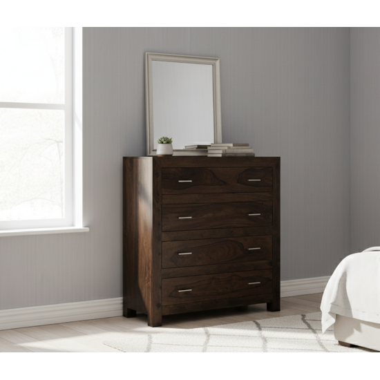 Cuba Chester of 4 Drawer Walnut