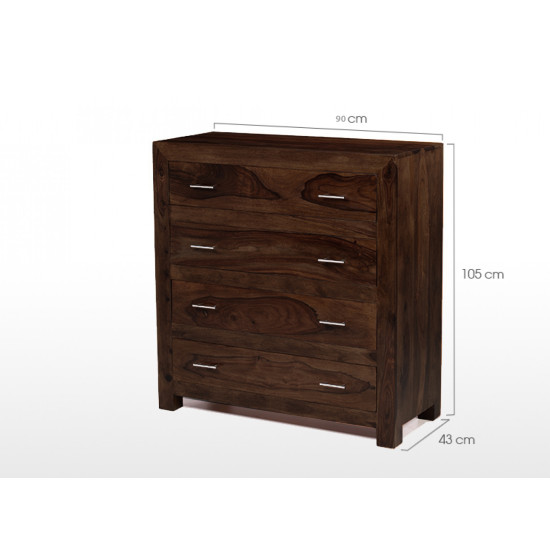 Cuba Chester of 4 Drawer Walnut Cuba Chester of 4 Drawer Walnut