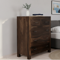 Cuba Chester of 5 Drawer Walnut