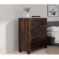 Cuba Chester of 5 Drawer Walnut