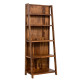 Angel's Solid Sheesham Wood Vertical Ladder Bookshelf Large (Standard, Honey Finish)