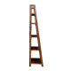 Angel's Solid Sheesham Wood Vertical Ladder Bookshelf Large (Standard, Honey Finish)