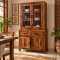 Atlanta Crockery Cabinet | Kitchen Cabinet  (Honey Finish)