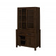 Angel Furniture Solid Sheesham Wood Crockery Cabinet | Kitchen Cabinet | Storage Unit (Full, Walnut Finish)