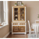 White Mango Wood Kitchen Cabinet with Natural Finish