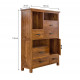 Angel Furniture Solid Sheesham Wood Vertical Storage Cabinet Large (Standard, Honey Finish)