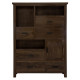 Angel Furniture Solid Sheesham Wood Vertical Storage Cabinet Large (Standard, Walnut Finish)