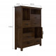 Angel Furniture Solid Sheesham Wood Vertical Storage Cabinet Large (Standard, Walnut Finish)