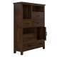 Angel Furniture Solid Sheesham Wood Vertical Storage Cabinet Large (Standard, Walnut Finish)