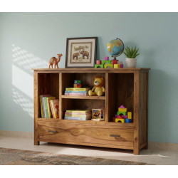 Symmetric Bookcase (Standard, Honey Finish)