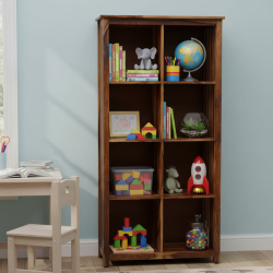 Large Vertical Bookshelf Strip Design (Standard, Honey Finish)