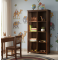 Large Vertical Bookshelf Strip Design (Standard, Walnut Finish)