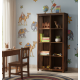 Large Vertical Bookshelf Strip Design (Standard, Walnut Finish)