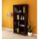 Angel Furniture Solid Sheesham Wood Large Vertical Bookshelf Strip Design (Standard, Walnut Finish)