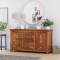 Angel Furniture Solid Sheesham Wood Large Side Board with Three Drawer (Standard, Honey Finish)