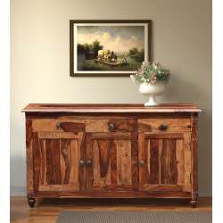 Angel Furniture Colorado Sideboard with Three Drawer and Sideboard (Standard, Honey Finish)