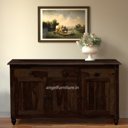 Angel Furniture Colorado Sideboard with Three Drawer and Sideboard (Standard, Walnut Finish)