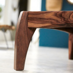 Angel Furniture sheesham Wood Coffee Table Lunar Design (Honey Finish)