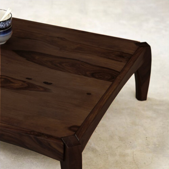 Angel Furniture sheesham Wood Coffee Table Lunar Design (Walnut Finish)