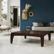 Angel Furniture sheesham Wood Coffee Table Lunar Design (Walnut Finish)