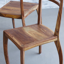 Angel Furniture Lunar Solid Sheesham Wood Dining Set Six Seater (Honey Finish)