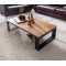 Coffee Table with Metal Legs 115x60x35 cm (Honey Finish)