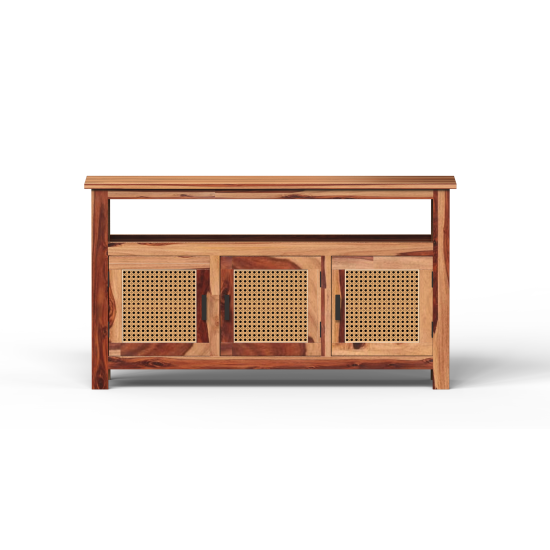 Serenity Dining Room Cabinet (Honey Finish) cane