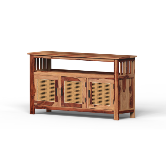 Serenity Dining Room Cabinet (Honey Finish) cane