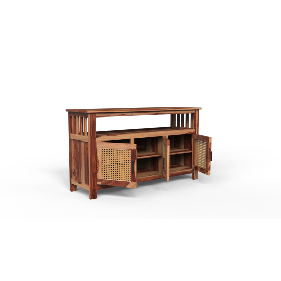 Serenity Dining Room Cabinet (Honey Finish) cane