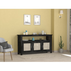 Serenity Dining Room Cabinet (Walnut Finish) cane