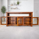 Serenity Dining Room Cabinet (Honey Finish) Glass Door
